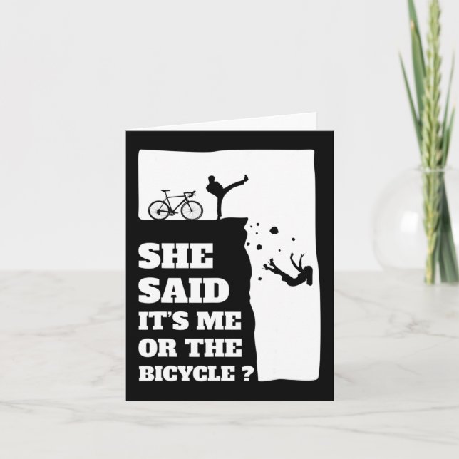 Cartão Ela disse que sou eu ou a Bicicleta Diversão de Ci (Frente)