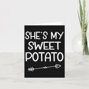 Cartão Ela é a minha batata doce que eu sou, o jogo de Aç