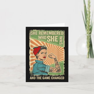 Cartão Ela Lembrou-Se De Quem Era E O Jogo Mudou