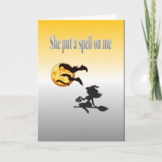 Cartão Ela me deu um feitiço (Frente)
