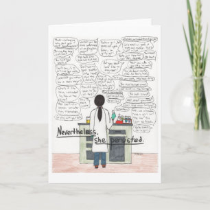 Cartão Ela persistiu (STEM)