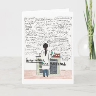 Cartão Ela persistiu (STEM)