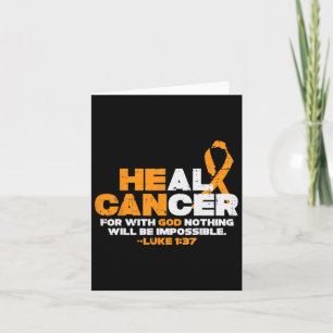 Cartão Ele Consegue Curar Leucemia Laranja Cancer Com Con