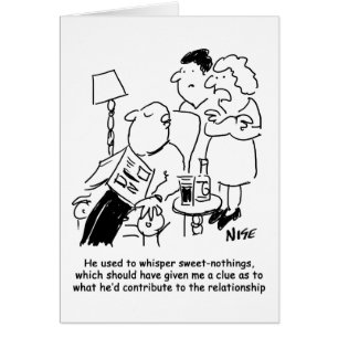 Cartão Ele costumava sussurrar "coisas doces"