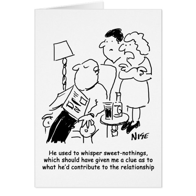 Cartão Ele costumava sussurrar "coisas doces" (Frente)