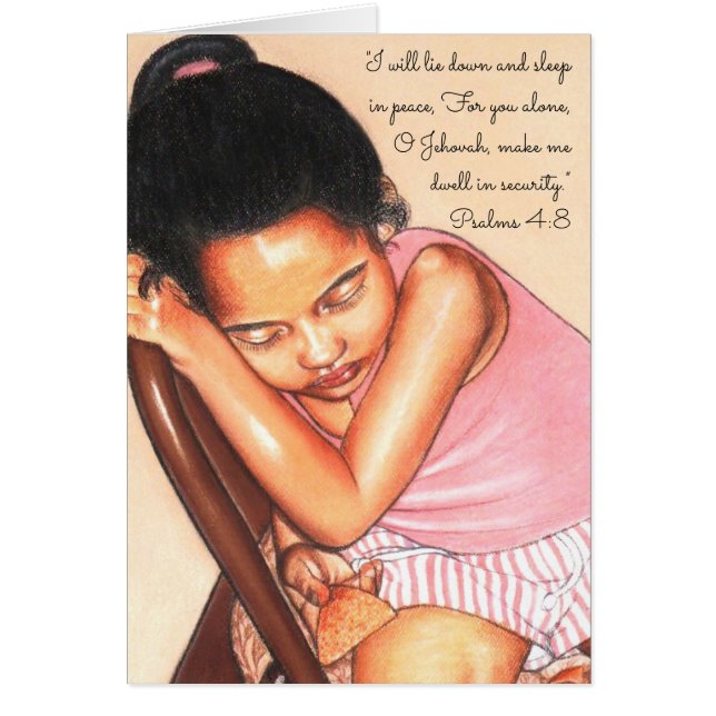 Cartão Ele dá poder ao cansado~Escritura (Frente)