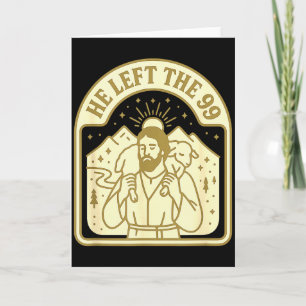 Cartão Ele Deixou Os 99 Cristão Jesus Carregando A Ovelha