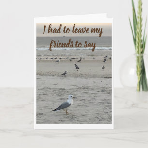 CARTÃO ELE DEIXOU TODOS OS SEUS AMIGOS PARA DIZER **FELIZ