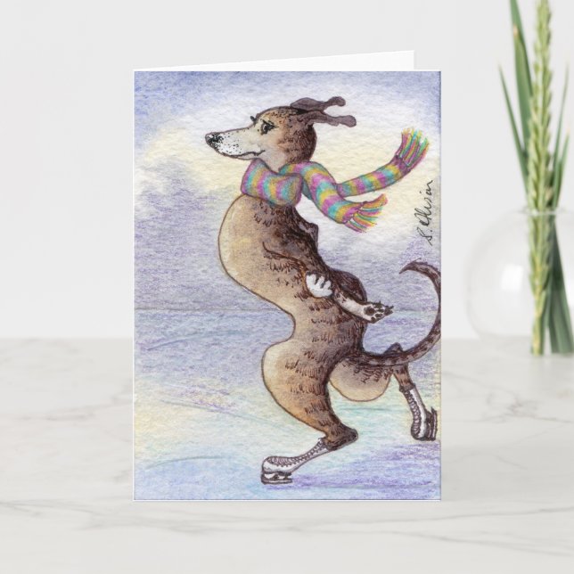 Cartão Ele desfrutou do vento através de seus ouvidos (Frente)