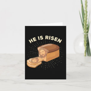 Cartão Ele É Risen Jesus Cristo, Páscoa Pun Christian Bre