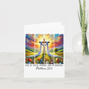 Cartão Ele É Risen Ressurreição Cruzada De Fé Jesus Pásco