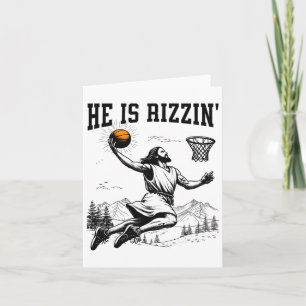 Cartão Ele É Risen Rizzin Páscoa Jesus Christian Faith B