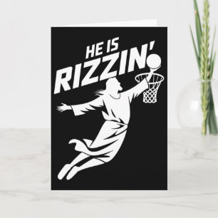 Cartão Ele É Rizzin Engraçado Jesus Bysketbyll Meme Retro