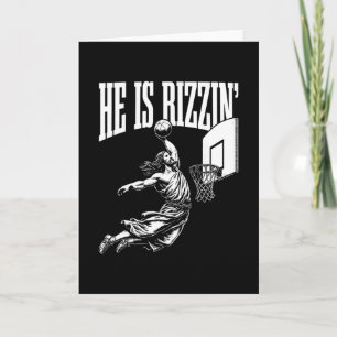 Cartão Ele É Rizzin Piada de Páscoa Rizz Meme Sketll