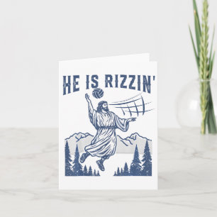 Cartão Ele é Rizzin Voleibol Jesus Felz pascoa Engraçado 