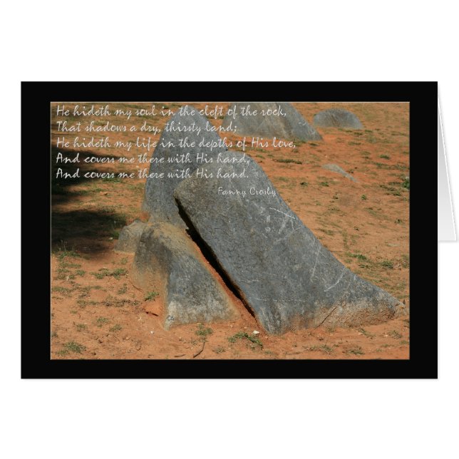 Cartão Ele esconde minha alma...fenda da rocha (Frente Horizontal)