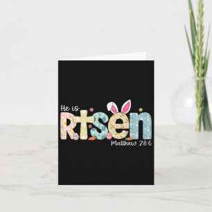 Cartão Ele Está Risen Jesus Garotas do Felz pascoa Cristã