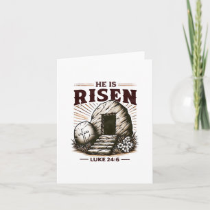 Cartão Ele Está Risen Luke 246 Dia da Páscoa Cristã de Je