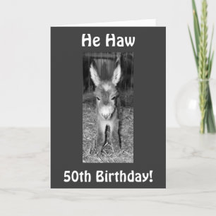 CARTÃO ELE HAW OU HA PARA O SEU 50º ANIVERSÁRIO