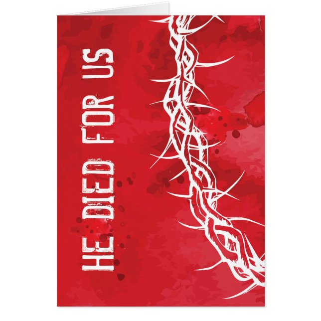 Cartão ele morreu por nós (Frente)