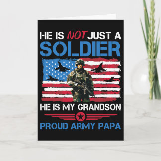 Cartão Ele Não É Apenas Um Soldado Ele É Meu Neto Orgulho