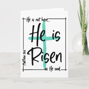 Cartão Ele Não Está Aqui Ele Ressuscitou Cruz Cristã Jesu