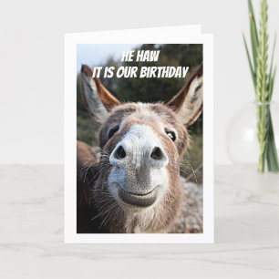 CARTÃO ELE NÃO PODE ESPERAR PARA CELEBRAR "NOSSO ANIVERSÁ