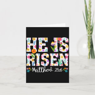 Cartão Ele ressuscitou boho páscoa cristão jesus