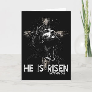 Cartão Ele Ressuscitou Cruz Cristã Jesus Versículo Bíblic