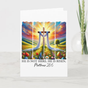 Cartão Ele Ressuscitou Cruz Fé Ressurreição Jesus Páscoa 