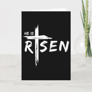 Cartão Ele Ressuscitou Cruz Jesus Religioso Dia de Páscoa