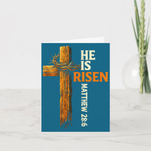 Cartão Ele ressuscitou cruz jesus religioso fé cristã