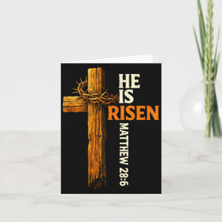 Cartão Ele ressuscitou cruz jesus religioso fé cristã