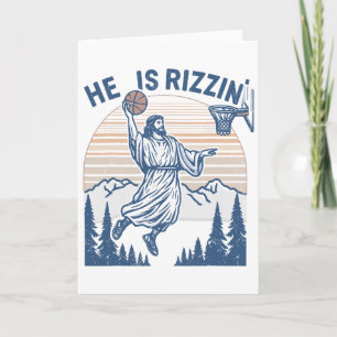 Cartão Ele Ressuscitou Funny Páscoa Jesus Brincando Sketl