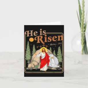 Cartão Ele ressuscitou jesus cristão feliz páscoa mulhere