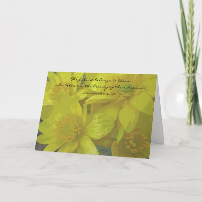 Cartão Eleanor Roosevelt Dreams Quote Graduation Card (Frente)