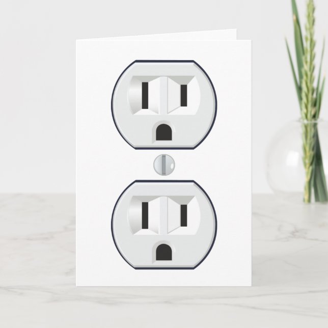 Cartão Electrical Outlet Greeting Card (Frente)