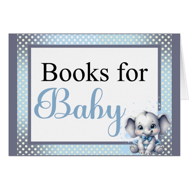 Cartão Elefante Azul Cutie - Pequenos Livros de Amendoim  (Frente horizontal)