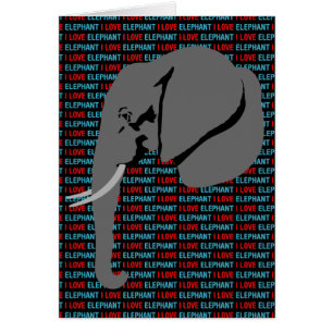 Cartão Elefante cinza