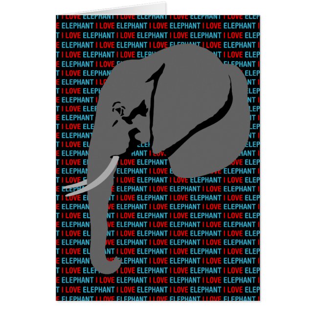 Cartão Elefante cinza (Frente)