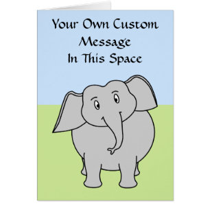 Cartão Elefante cinzento
