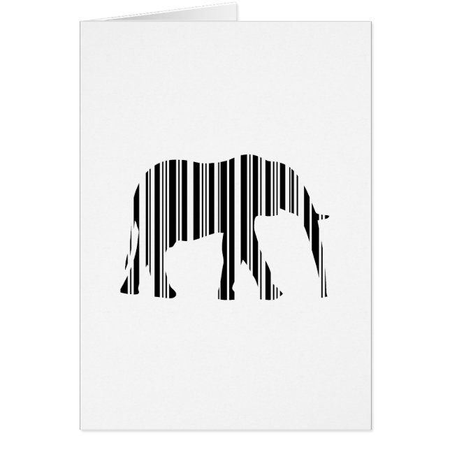 Cartão ELEFANTE CÓDIGO DE BARRAS Padrão de Código de Barr (Frente)