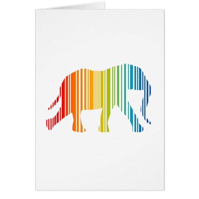 Cartão Elefante com código de Bar de cor (Frente)