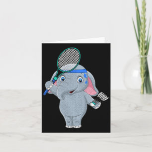 Cartão Elefante de Badminton