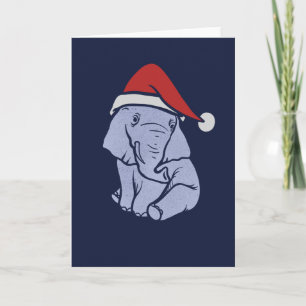 Cartão Elefante de Natal