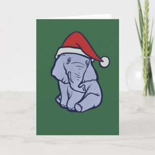 Cartão Elefante de Natal