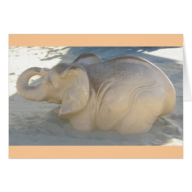 Cartão Elefante de Playground (Frente Horizontal)