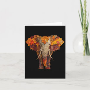 Cartão Elefante do outono deixa cair a arte artística