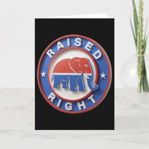 Cartão Elefante do Partido Republicano Marcha Orgulhosame