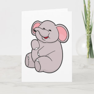 Cartão Elefante Engraçado